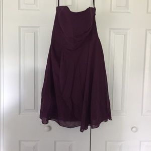 Knee length plum dress